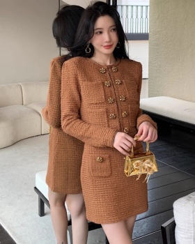 Long sleeve chanelstyle cardigan high waist coat a set