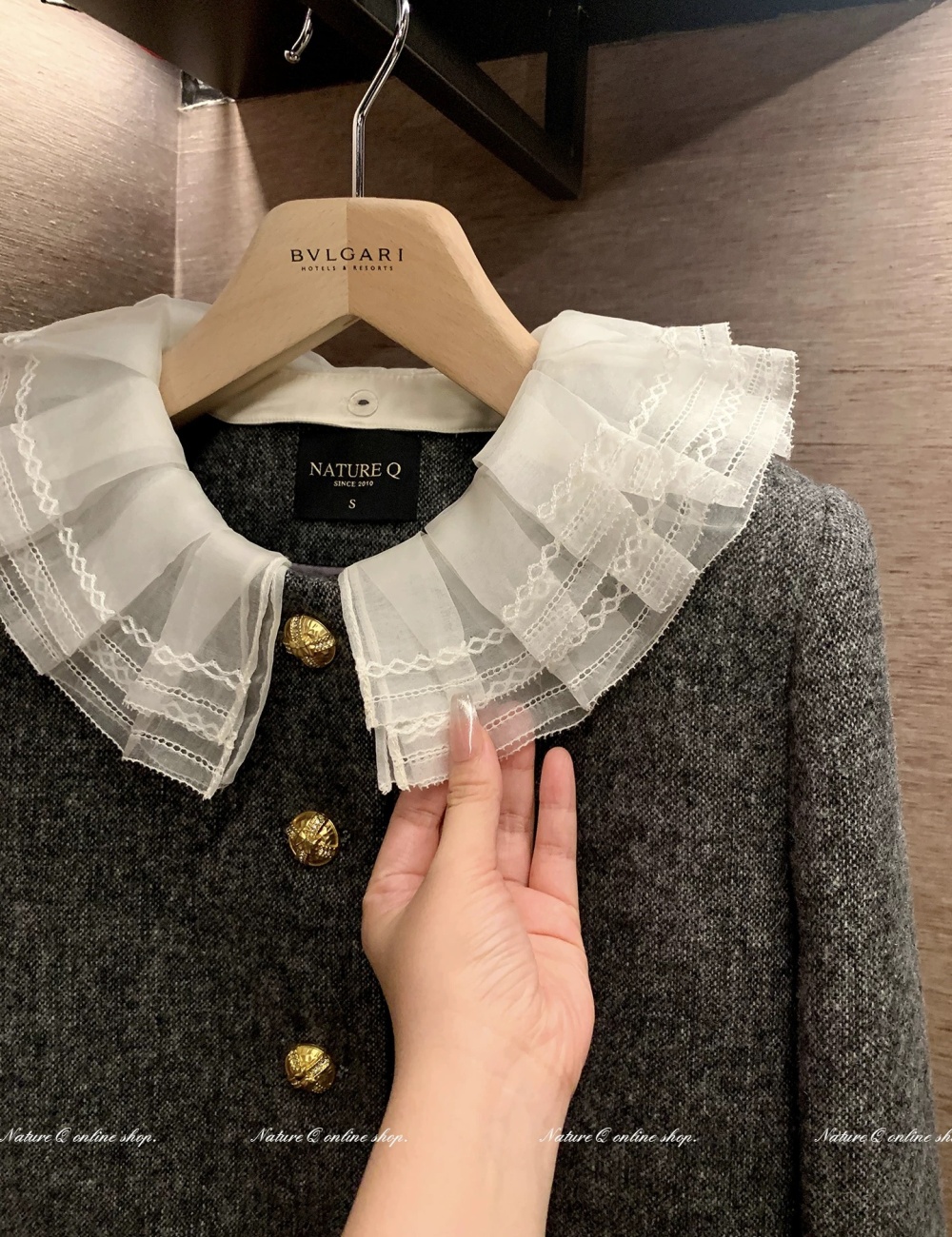 Wool jacket chanelstyle short skirt a set