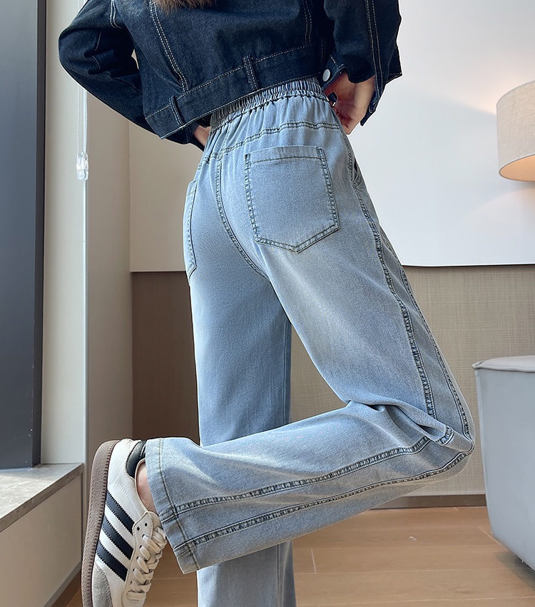 American style thin work clothing straight jeans for women