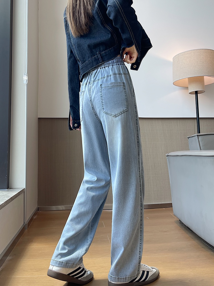 American style thin work clothing straight jeans for women