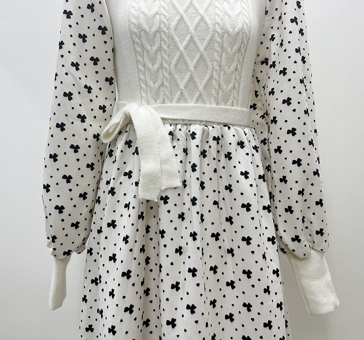 France style sweater dress autumn and winter dress