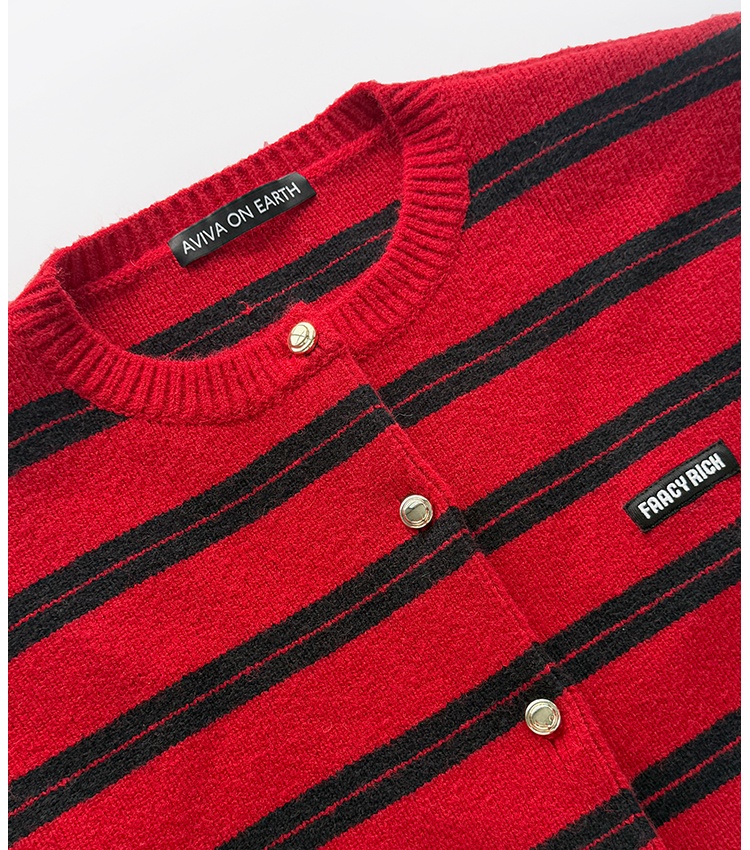 Lazy all-match chanelstyle sweater autumn and winter wool coat