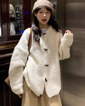 Autumn and winter Korean style cardigan loose knitted coat
