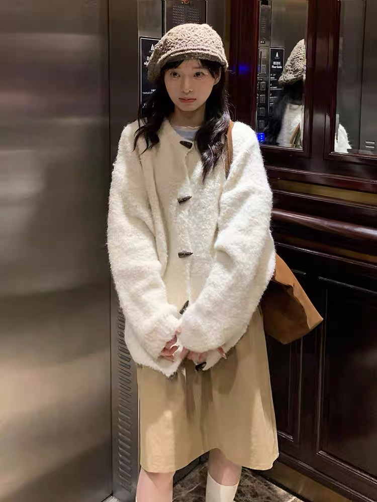Autumn and winter Korean style cardigan loose knitted coat