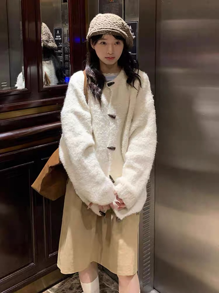 Autumn and winter Korean style cardigan loose knitted coat