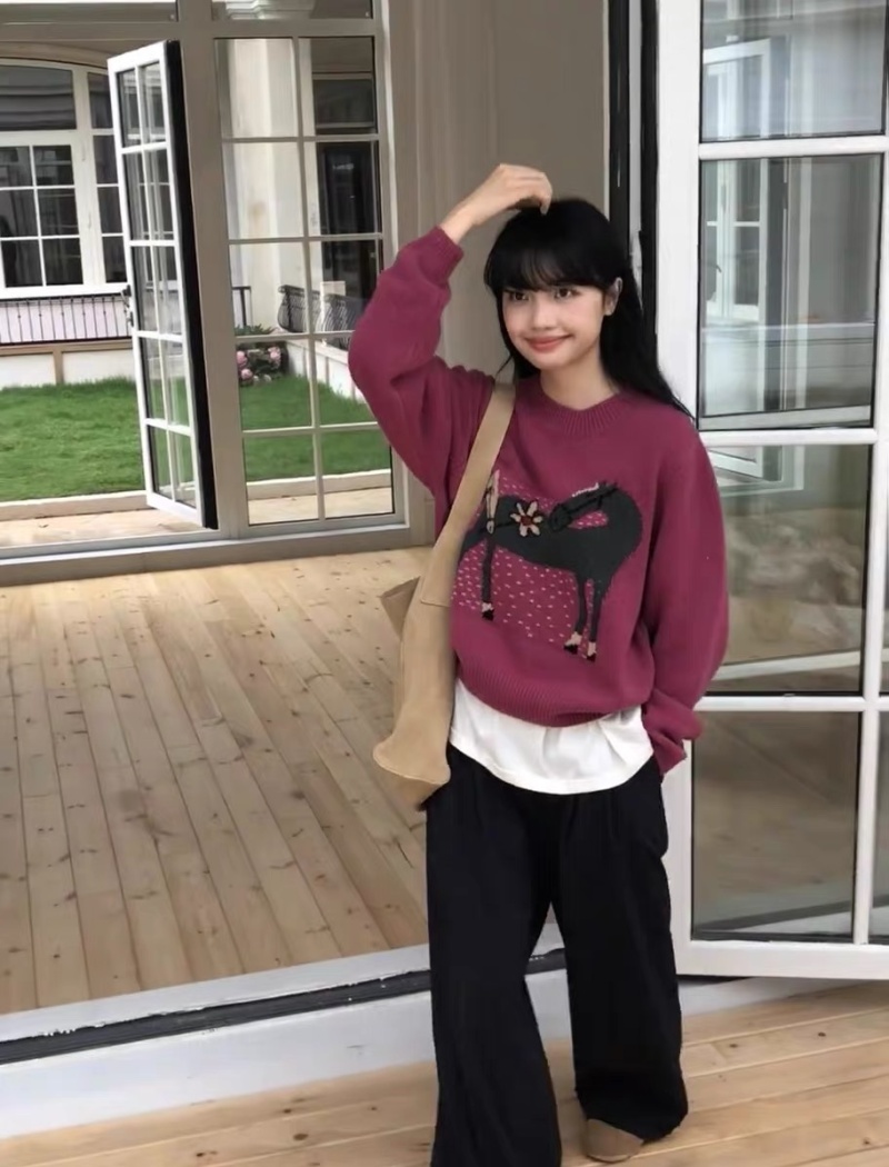 Pullover autumn and winter sweater lazy tops for women