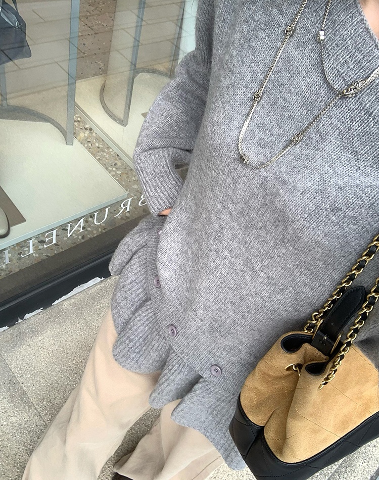 Temperament lazy removable tender sweater for women