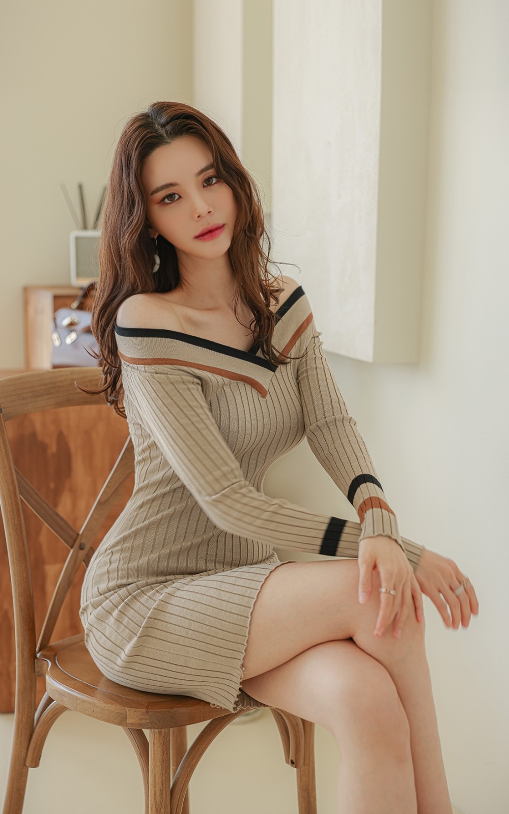 Splice sexy T-back autumn and winter dress