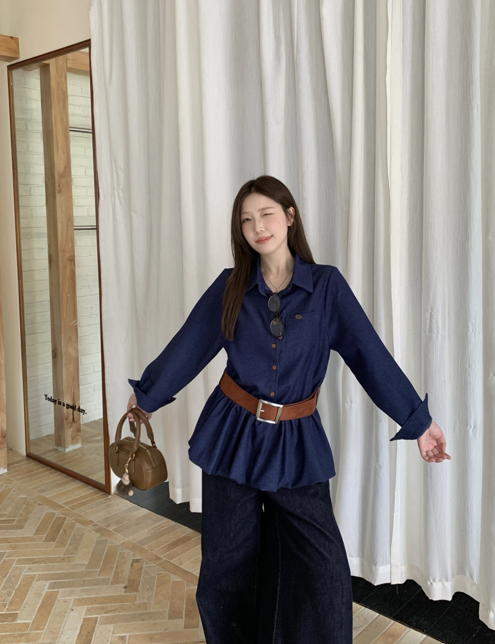 Loose all-match tops large yard bud shirt