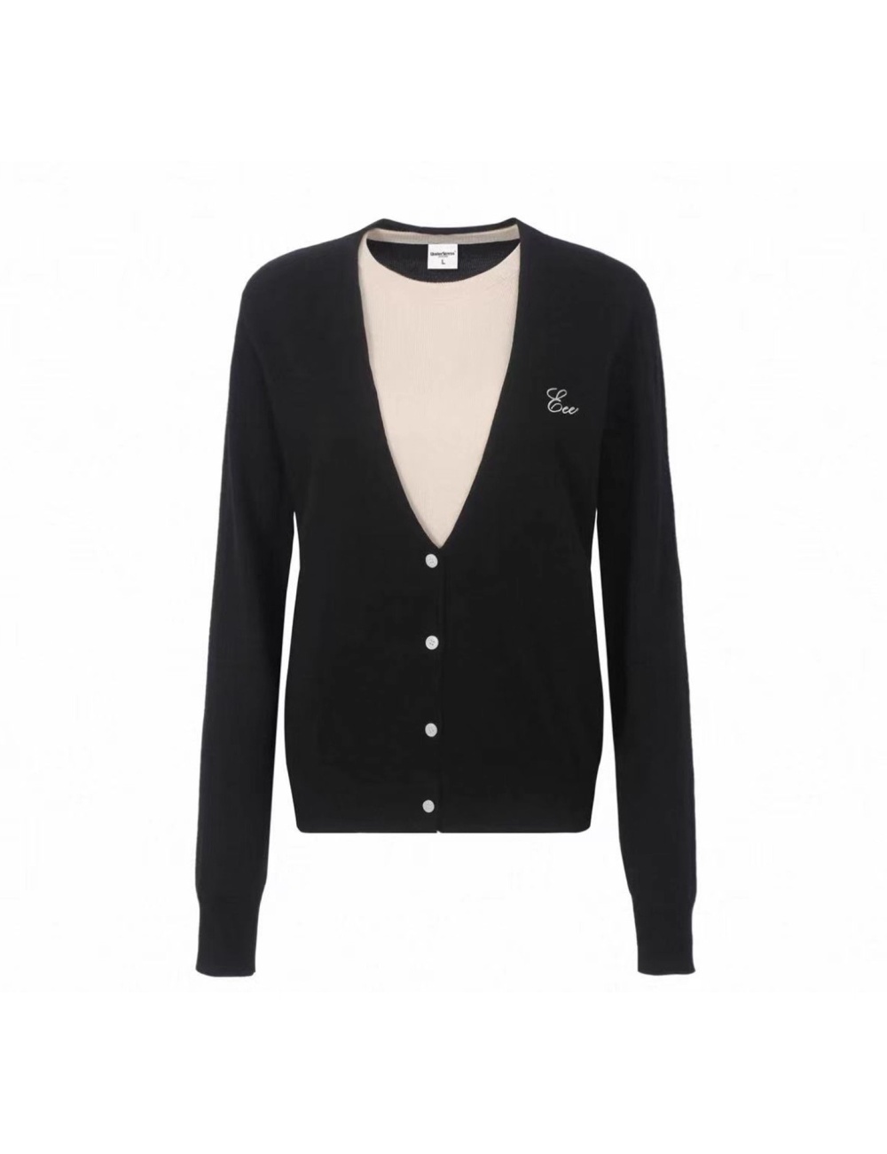 Long sleeve Pseudo-two sweater Korean style tops for women