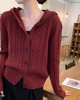Slim autumn and winter tops knitted coat for women