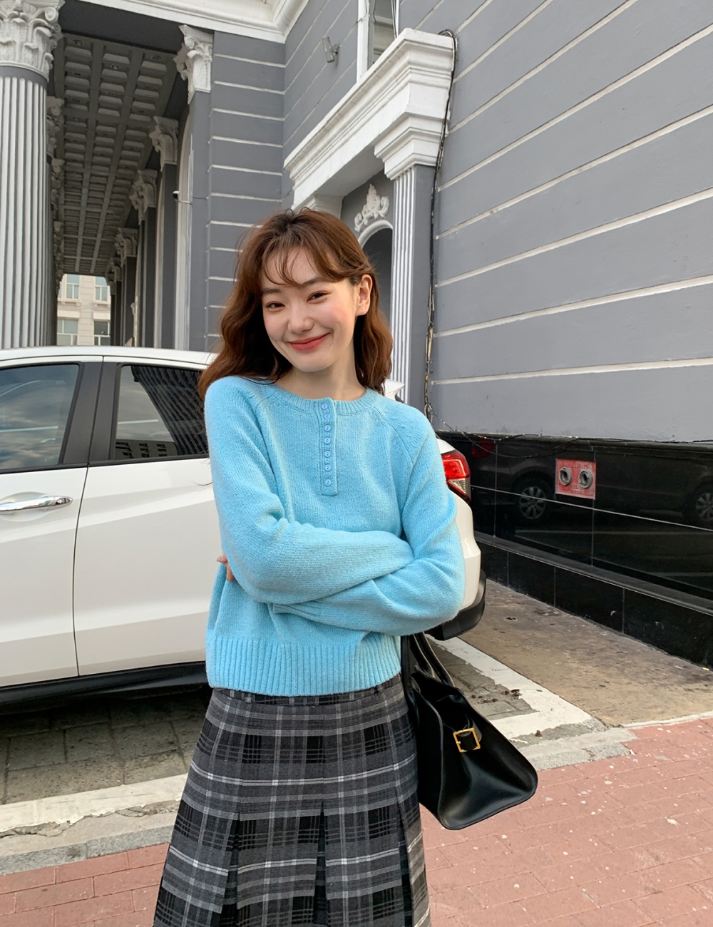 Autumn pullover pure loose simple sweater for women