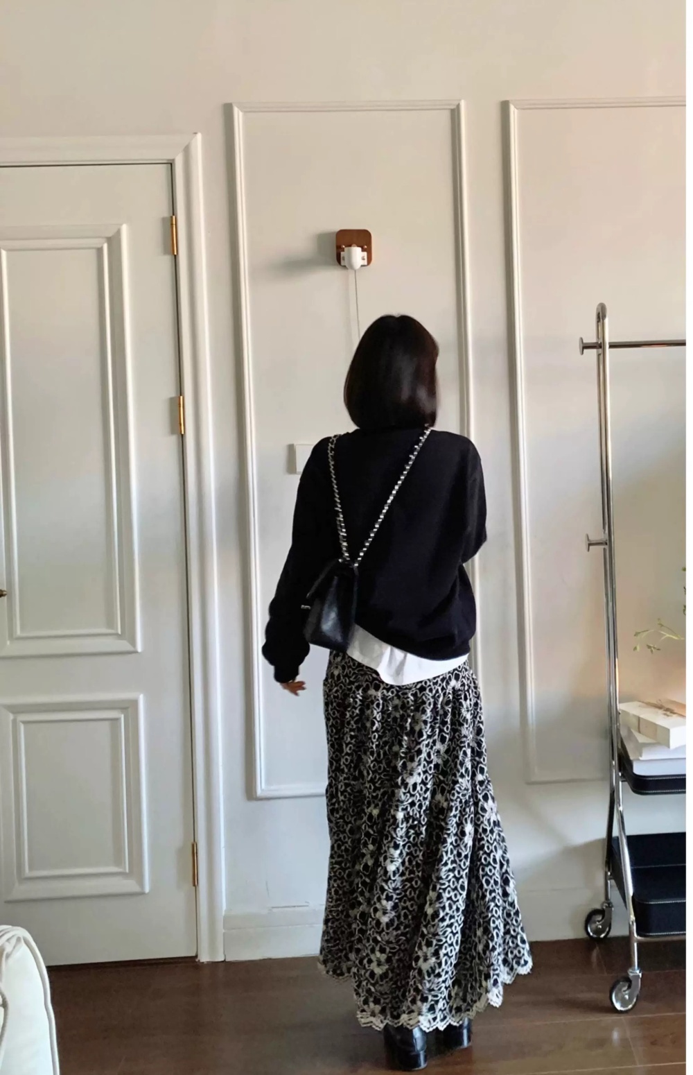 Commuting France style high waist long skirt