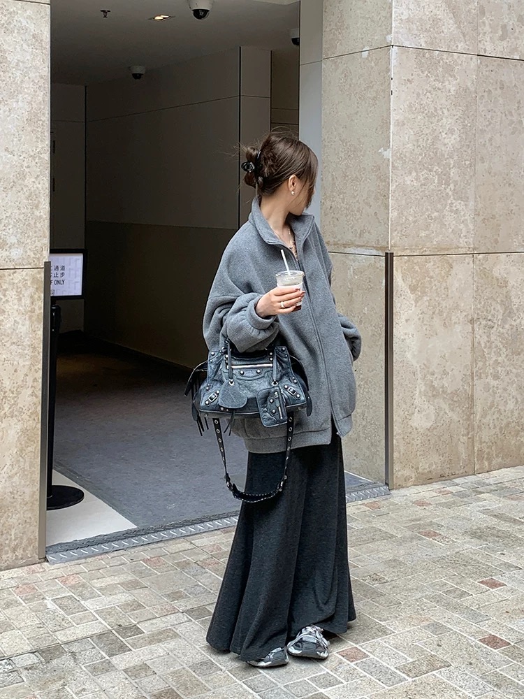 Knitted mermaid elastic waist long autumn and winter skirt
