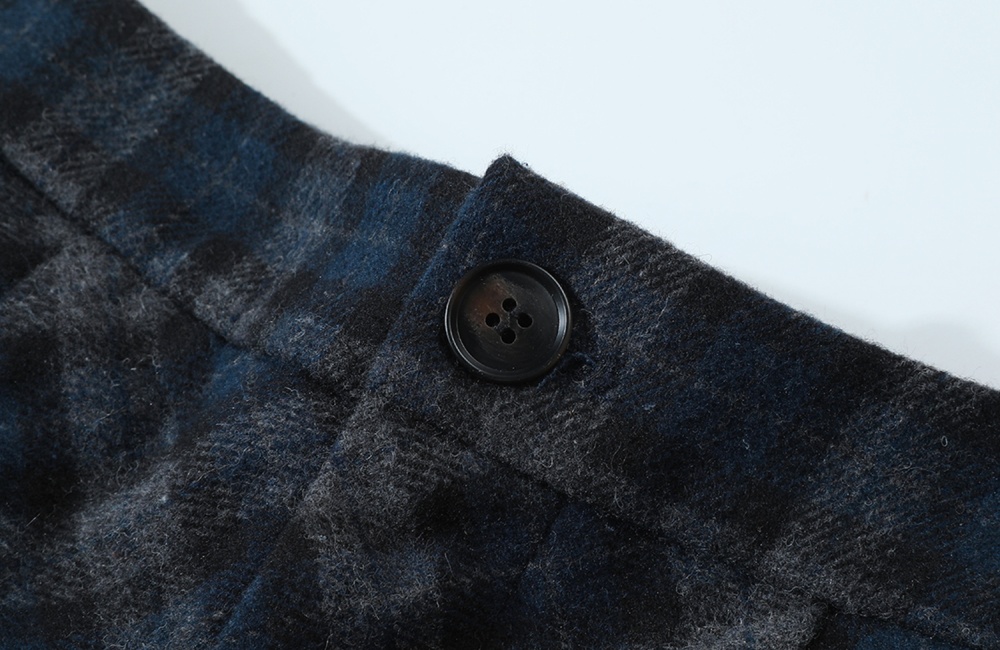 Twill thick plaid sueding autumn and winter skirt