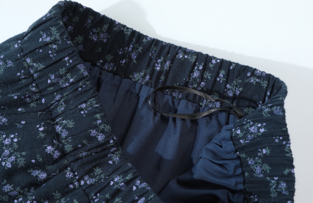 Wood ear floral A-line autumn and winter skirt