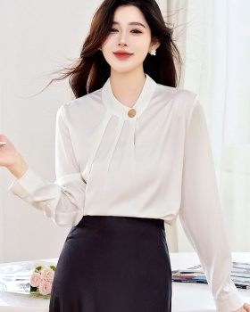France style retro tops commuting all-match shirt for women