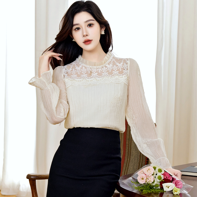 Light luxury shirt long sleeve tops for women
