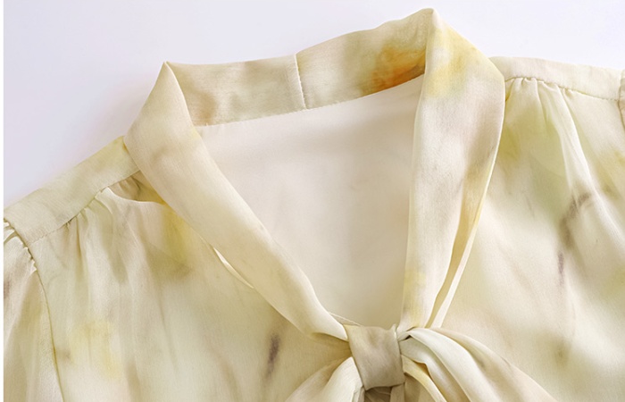 Autumn tops streamer chiffon shirt for women