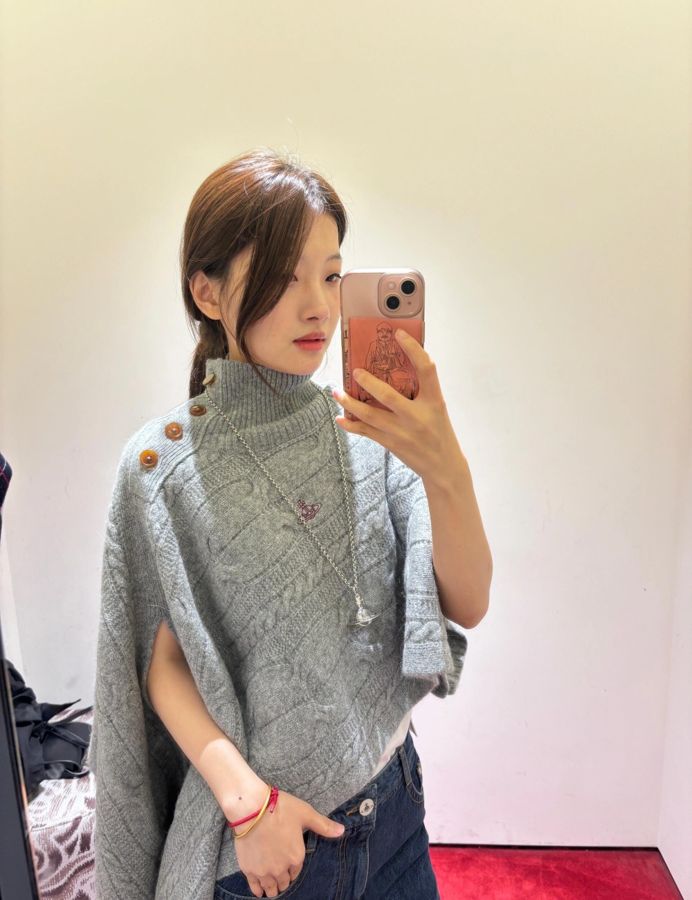 Autumn irregular loose tops embroidery saturn sweater