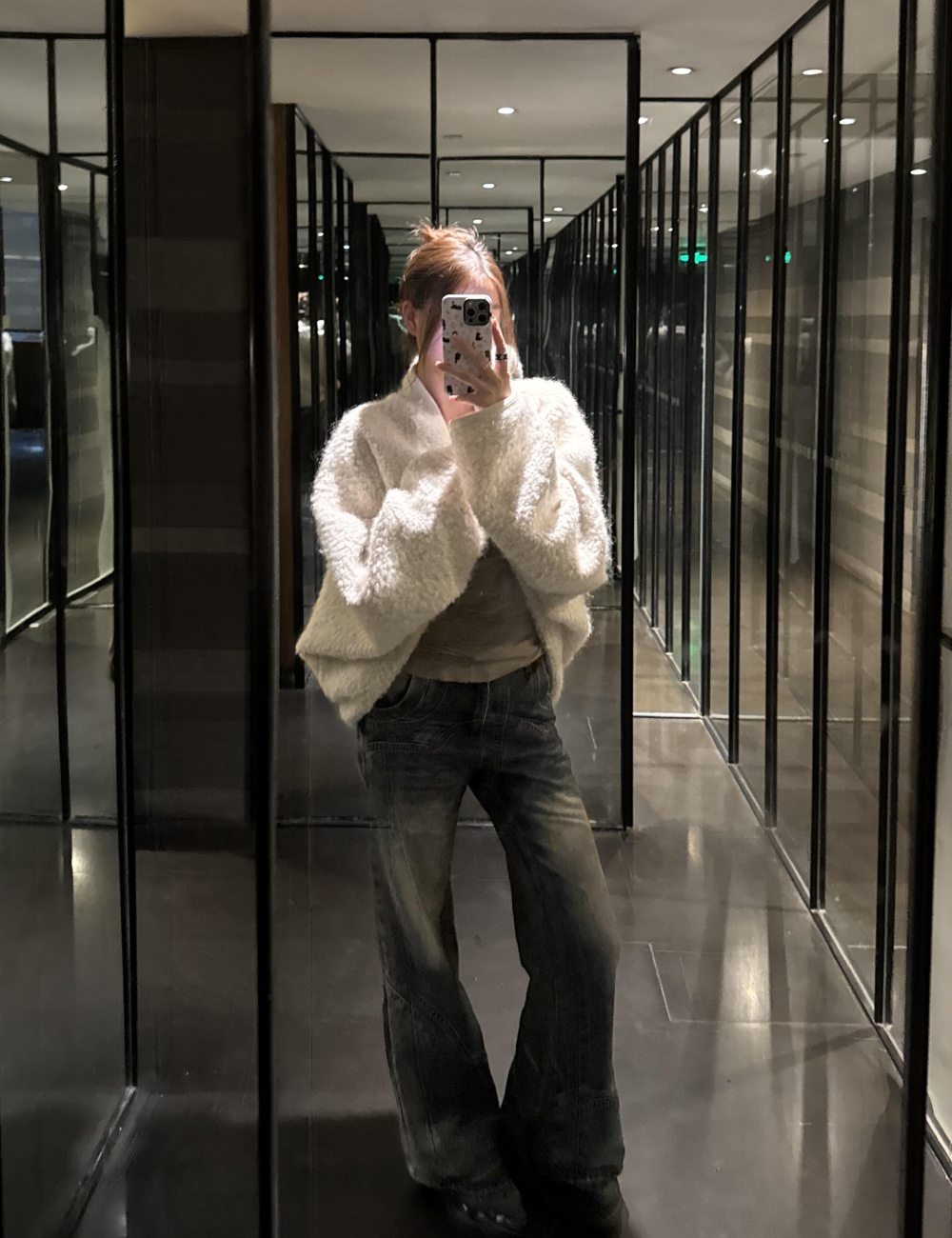 Loose wool bat sleeve jacket woolen thermal tops