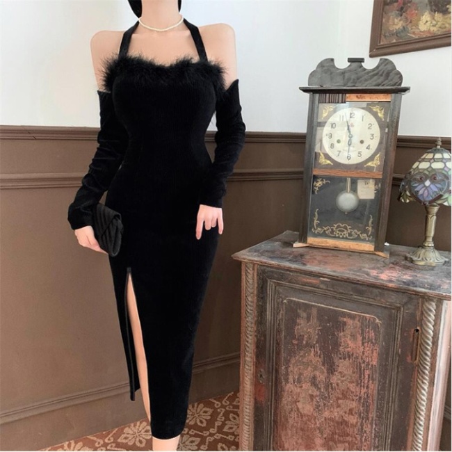 Halter long dress sexy dress for women