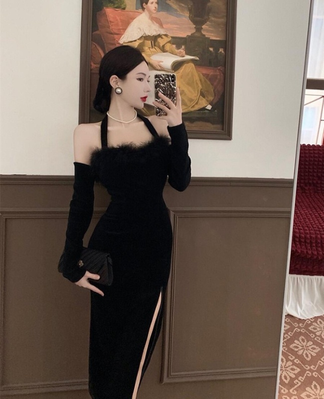 Halter long dress sexy dress for women