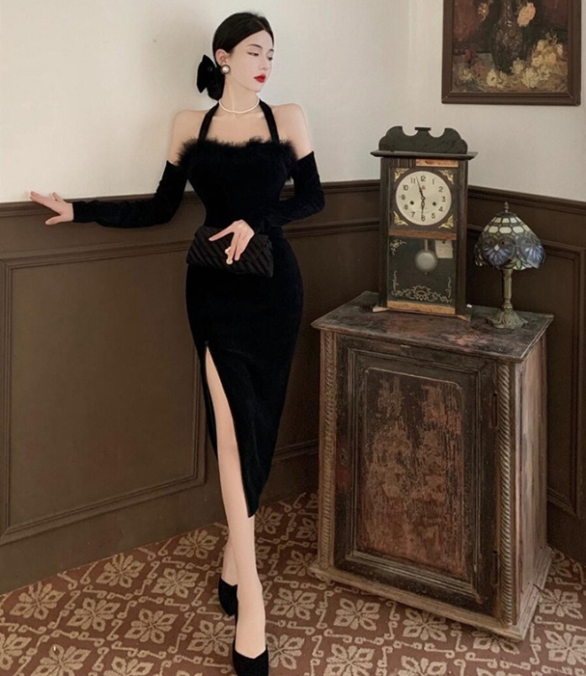 Halter long dress sexy dress for women