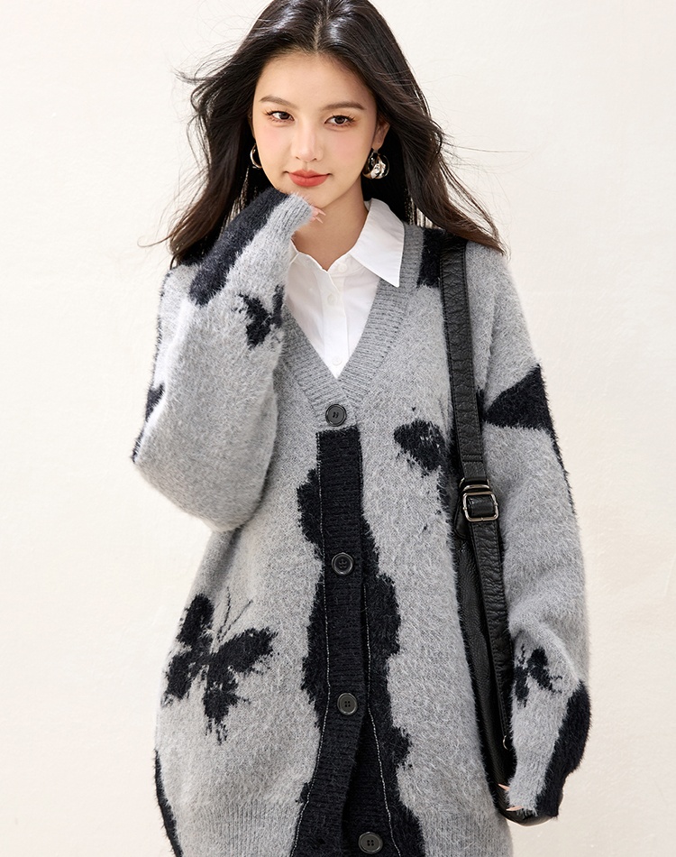 Korean style autumn and winter cardigan for women