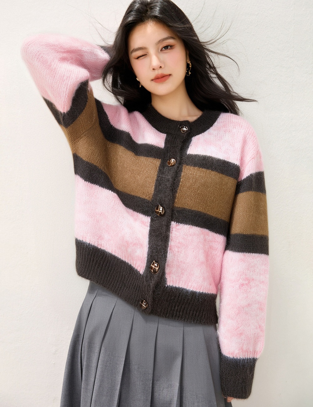 All-match autumn and winter cardigan commuting tender tops