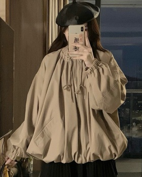 Autumn bud coat drawstring collar slim jacket