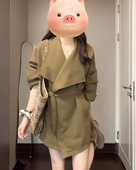Temperament overcoat Korean style coat for women