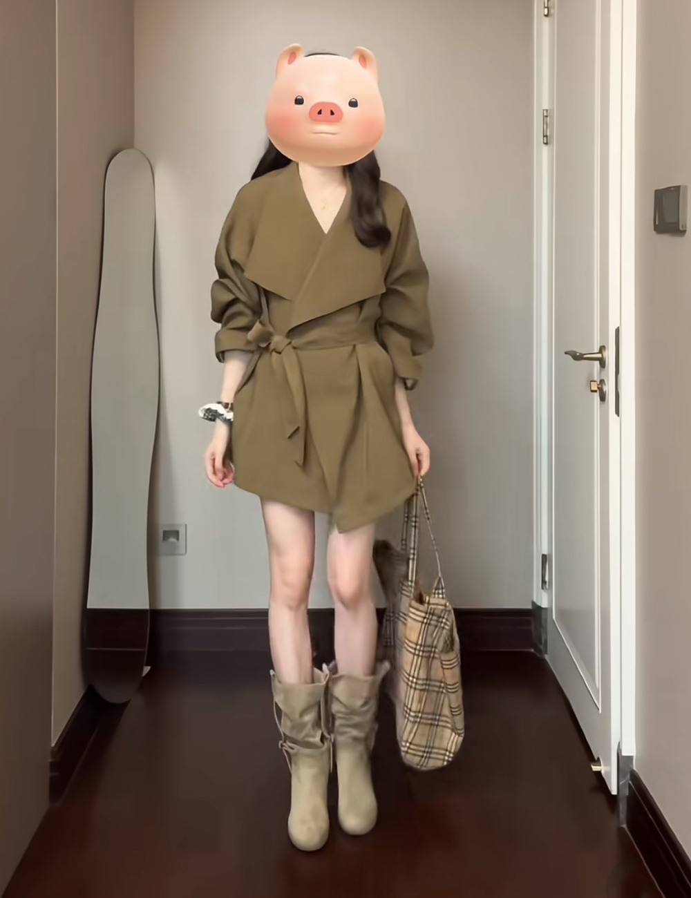 Temperament overcoat Korean style coat for women