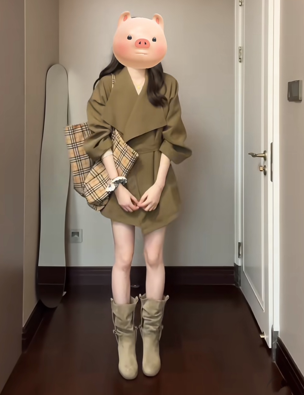 Temperament overcoat Korean style coat for women