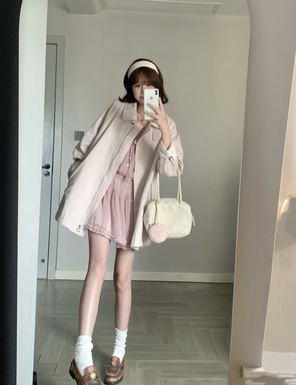 Splice lace coat autumn windbreaker for women