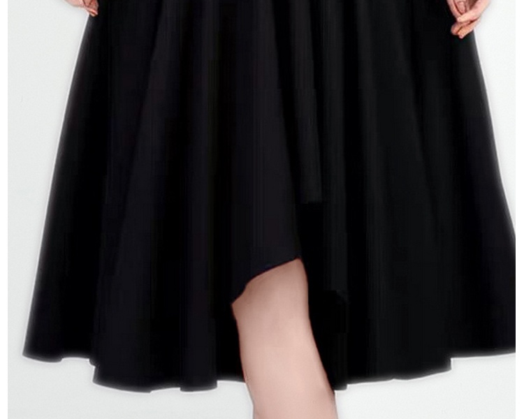 Irregular ladies slim pinched waist quality dress