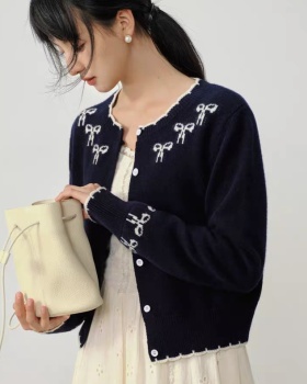 Korean style mixed colors sweater lazy cardigan for women