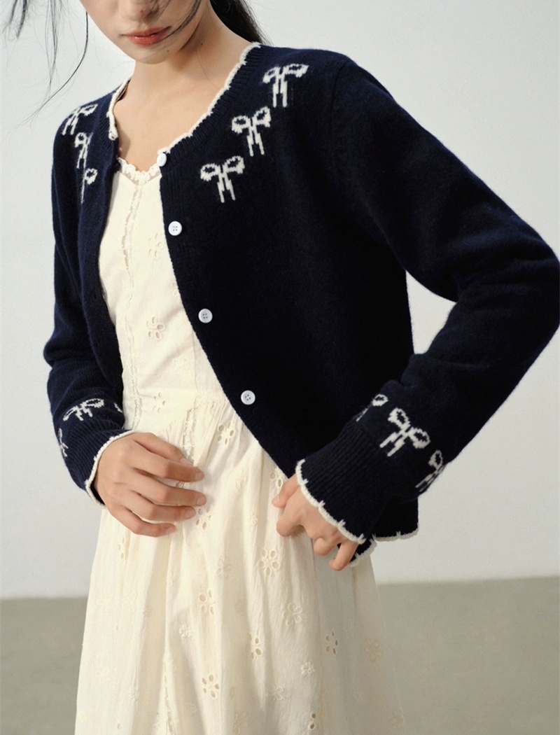 Korean style mixed colors sweater lazy cardigan for women