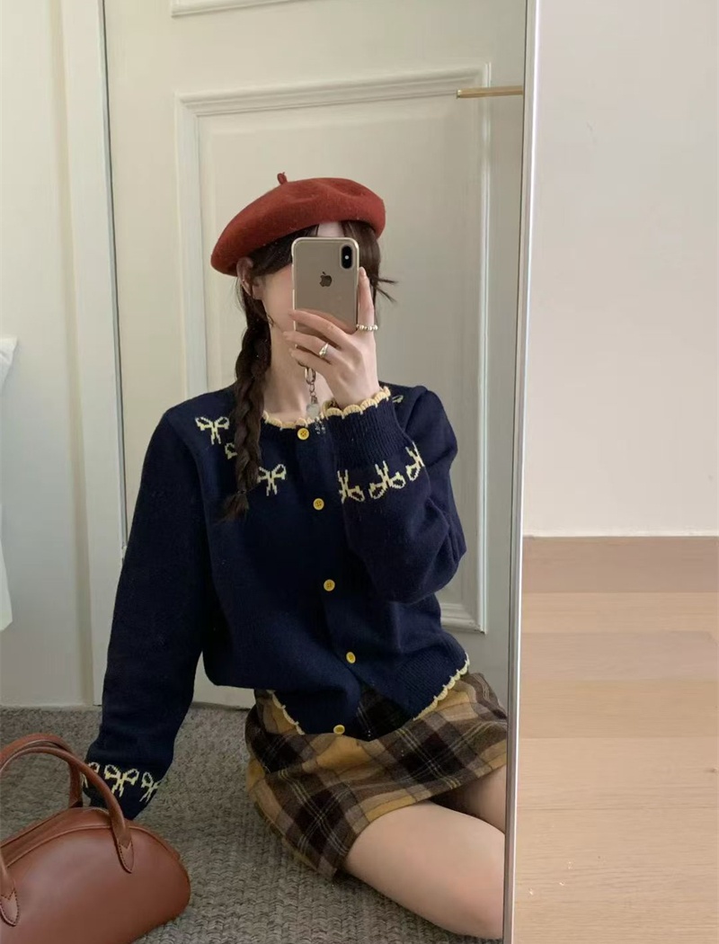 Korean style mixed colors sweater lazy cardigan for women