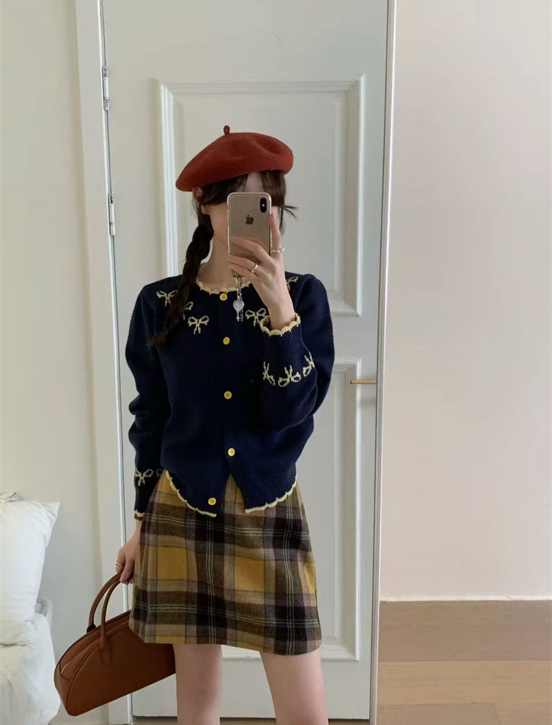 Korean style mixed colors sweater lazy cardigan for women