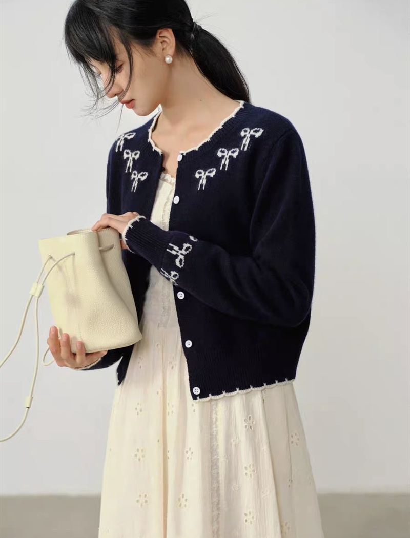 Korean style mixed colors sweater lazy cardigan for women