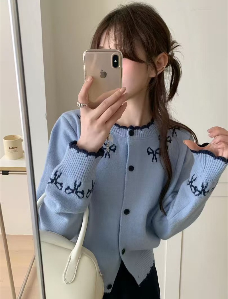 Korean style mixed colors sweater lazy cardigan for women