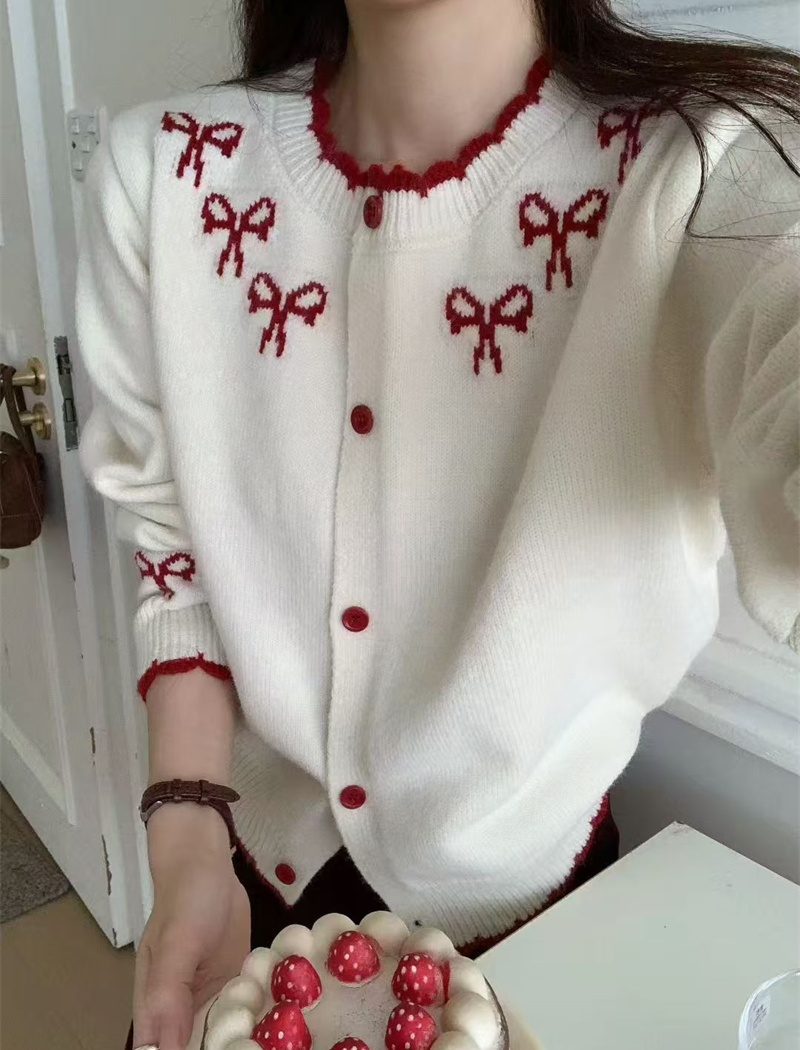 Korean style mixed colors sweater lazy cardigan for women