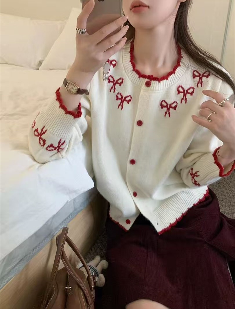 Korean style mixed colors sweater lazy cardigan for women