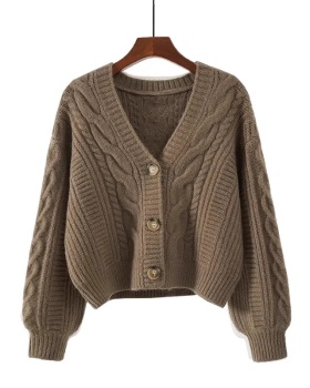 Short twist sweater Korean style coat for women