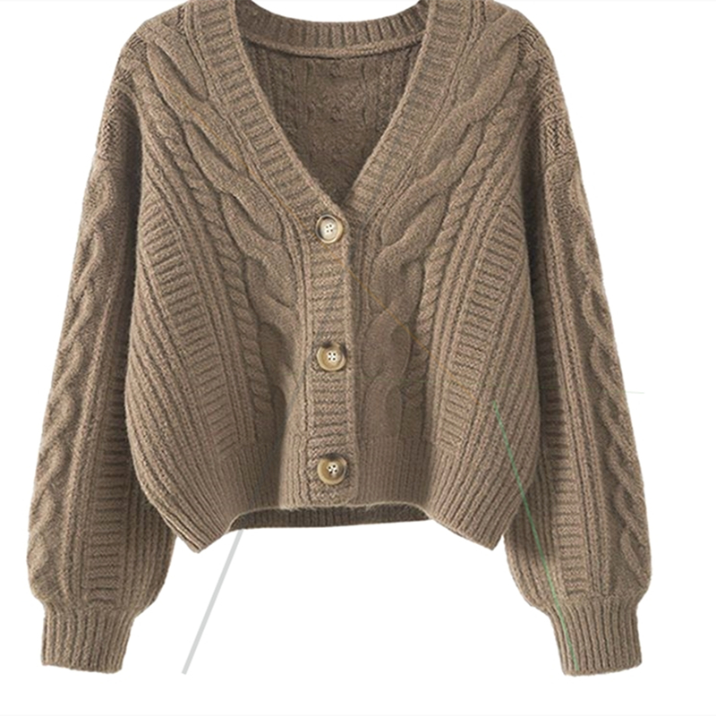 Short twist sweater Korean style coat for women