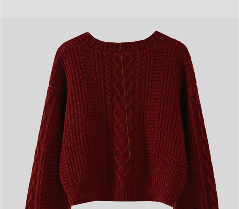 Short twist sweater Korean style coat for women