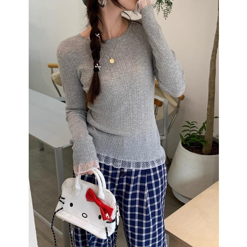Thin sweater autumn and winter tops for women