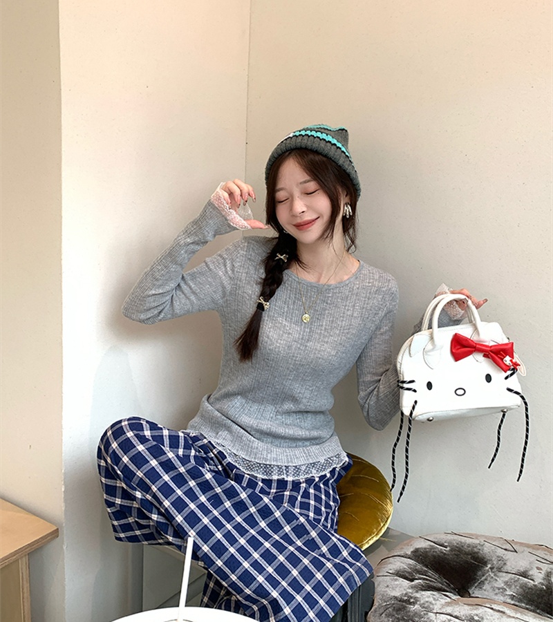 Thin sweater autumn and winter tops for women