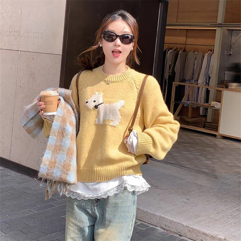 Loose wears outside sweater lazy tops for women